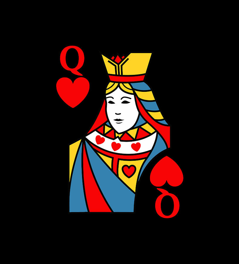 Queen Of Hearts Playing Card Costume Halloween Deck Cards Digital Art ...