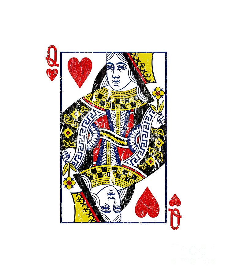 Queen of Hearts Playing Card Painting by Graham Arthur - Pixels