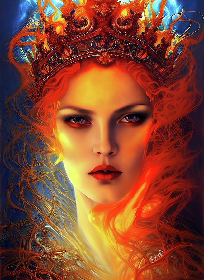 Queen of ice and fire Painting by Lilia D - Fine Art America