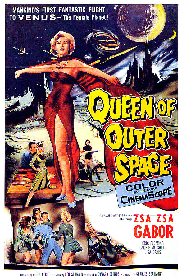 Queen Mixed Media - Queen of Outer Space movie poster 1958 by Movie World Posters
