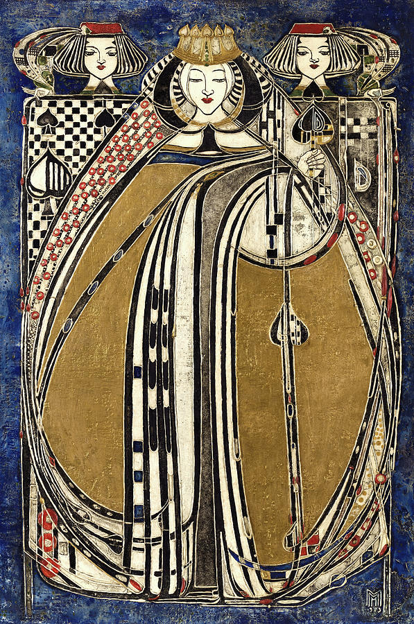 Queen of Spades Painting by Margaret Macdonald Mackintosh - Fine Art ...