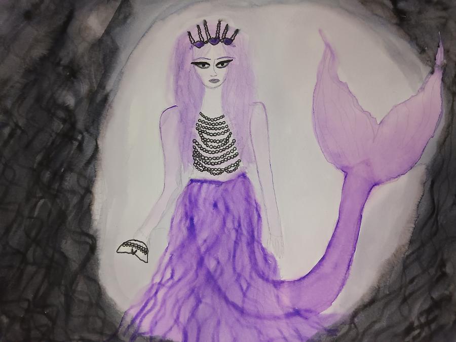 Mermaid Painting - Queen of the Drowned  by Vale Anoai