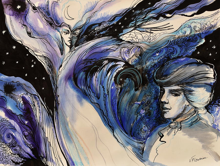 Queen of the Night The Magic Flute Drawing by Valentina Plishchina