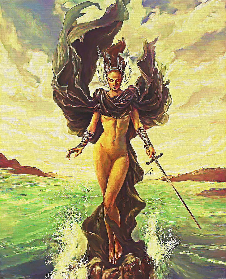 Queen of the upper worlds Painting by Nenad Vasic