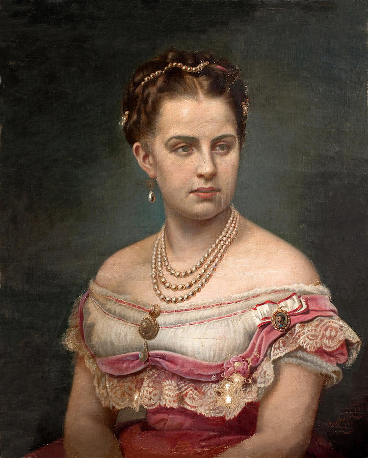 Queen Olga of Greece Painting by Elisabeth Jerichau-Baumann