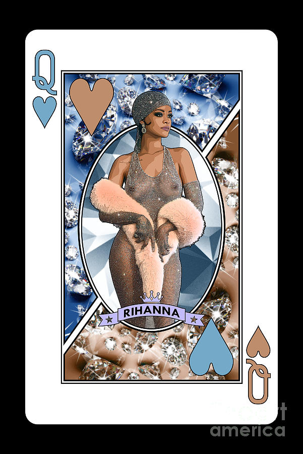 Rihanna Digital Art - Queen Rihanna by Bo Kev