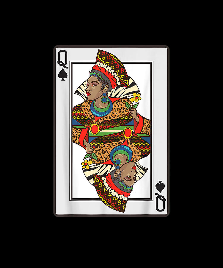 Queen Spades African American Card Halloween T Drawing By Grant Alicia Fine Art America 2713