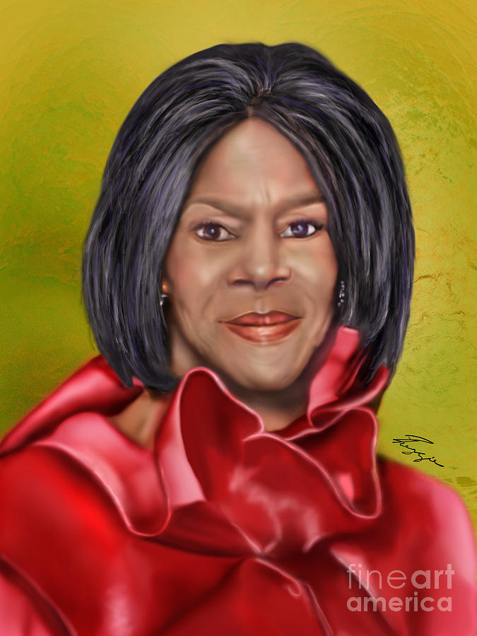 Queen Tyson Lady In Red2 Painting by Reggie Duffie