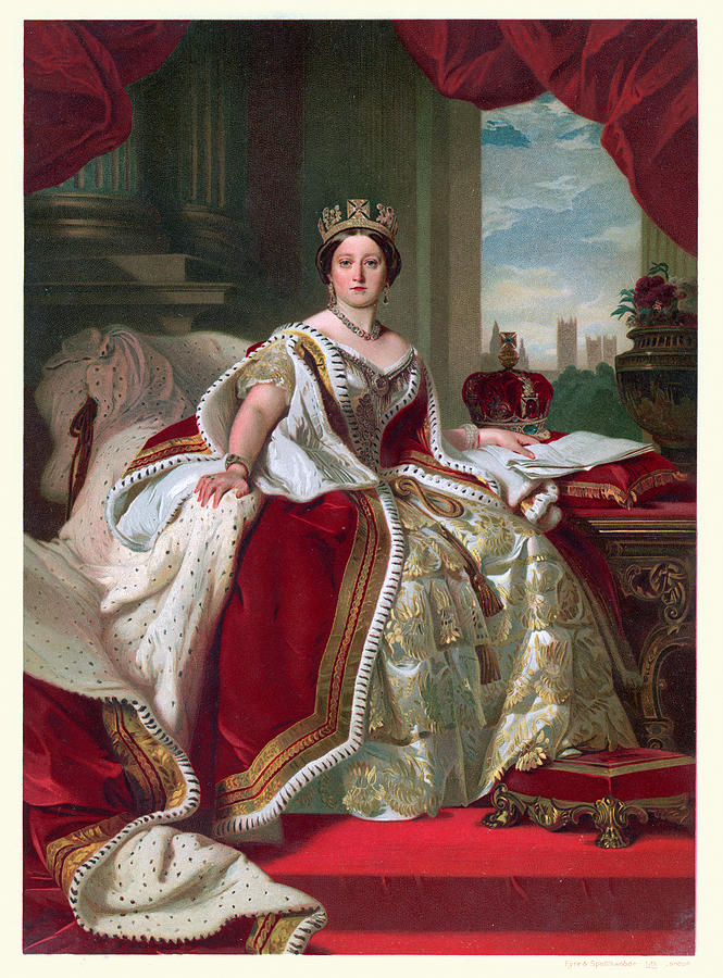 Queen Victoria in her robes of State Drawing by Duncan1890