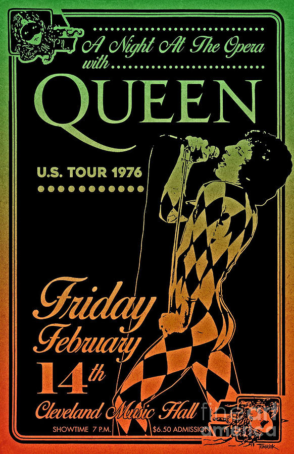 Queen Vintage Concert Poster Photograph by Pd - Pixels