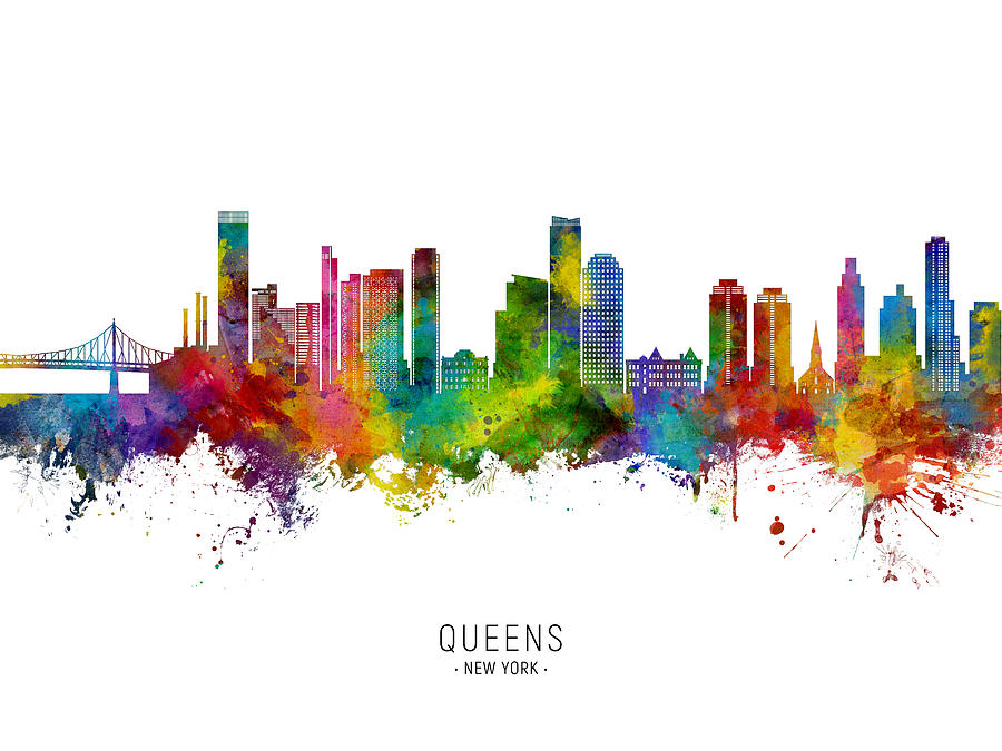 Queens New York Skyline #59 Digital Art by Michael Tompsett