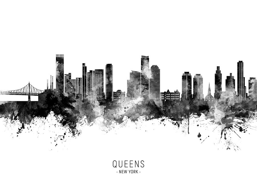 Queens New York Skyline #60 Digital Art by Michael Tompsett