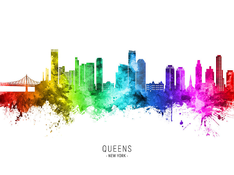 Queens New York Skyline #63 Digital Art by Michael Tompsett