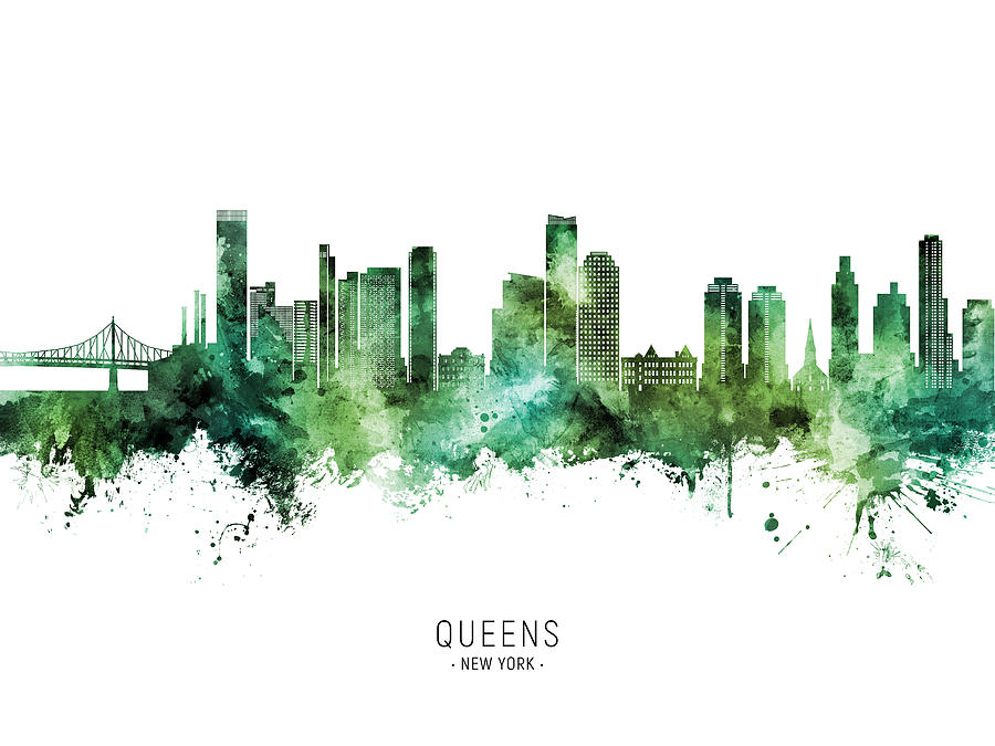 Queens New York Skyline #66 Digital Art by Michael Tompsett