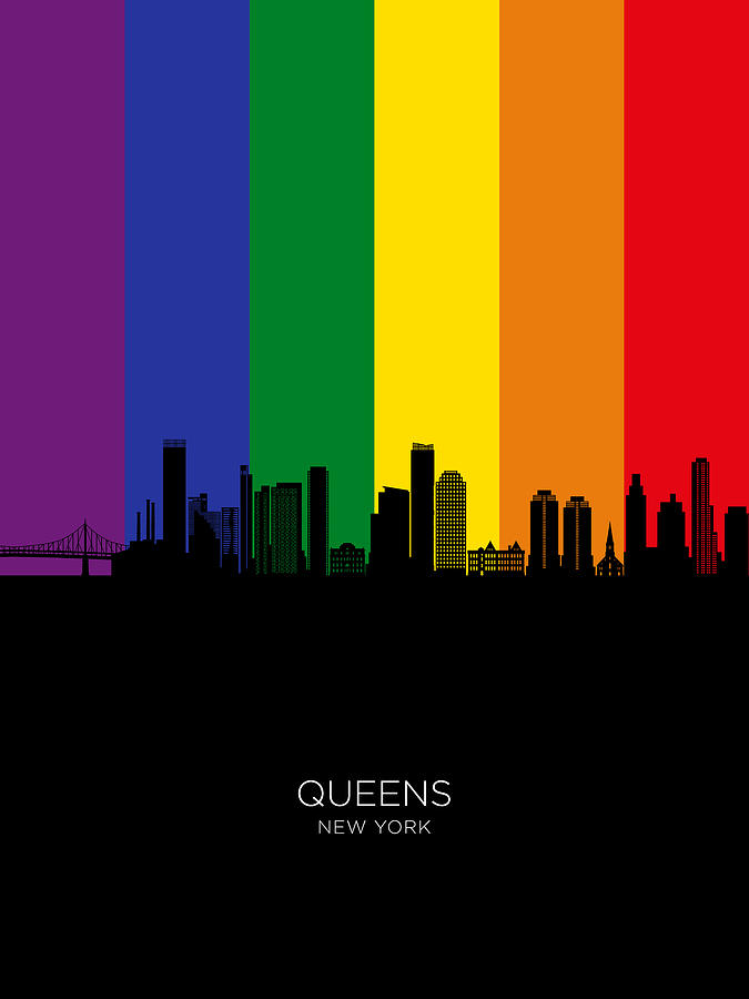 Queens New York Skyline #80 Digital Art by Michael Tompsett