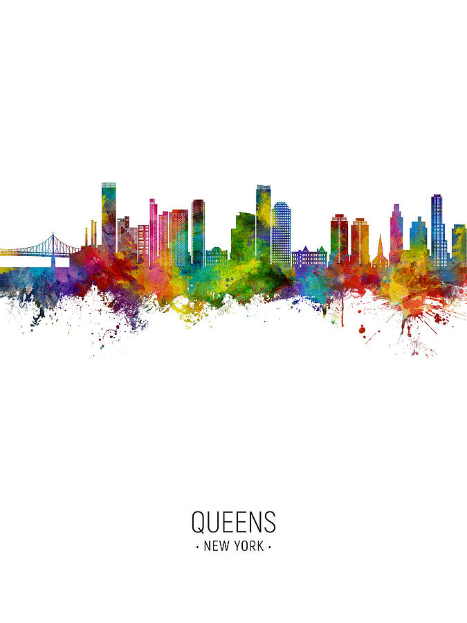 Queens New York Skyline #81 Digital Art by Michael Tompsett