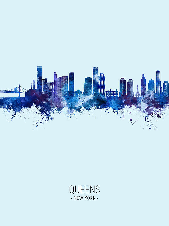 Queens New York Skyline #83 Digital Art by Michael Tompsett