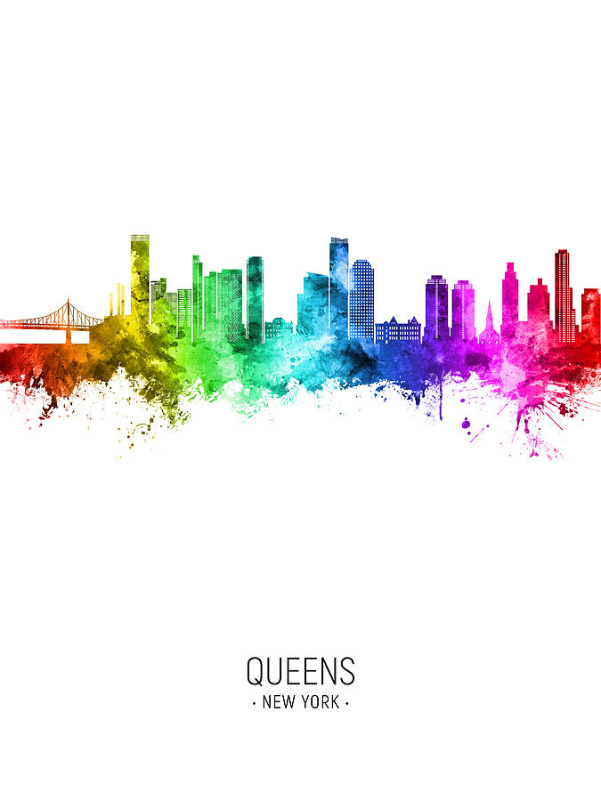 Queens New York Skyline #84 Digital Art by Michael Tompsett