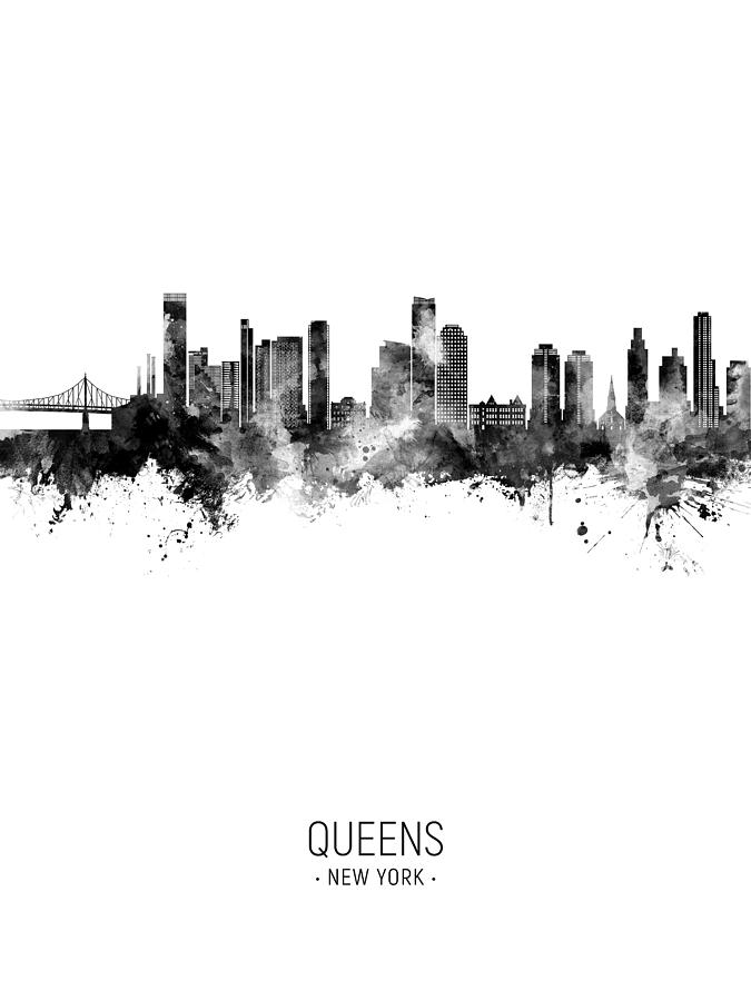 Queens New York Skyline #85 Digital Art by Michael Tompsett