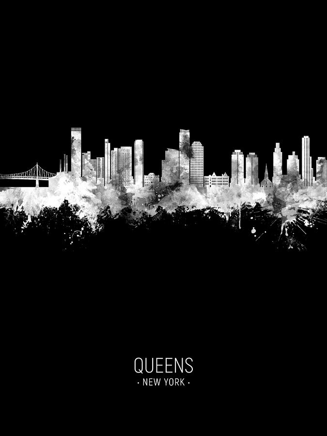 Queens New York Skyline #86 Digital Art by Michael Tompsett