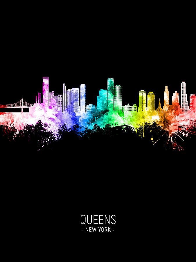 Queens New York Skyline #87 Digital Art by Michael Tompsett