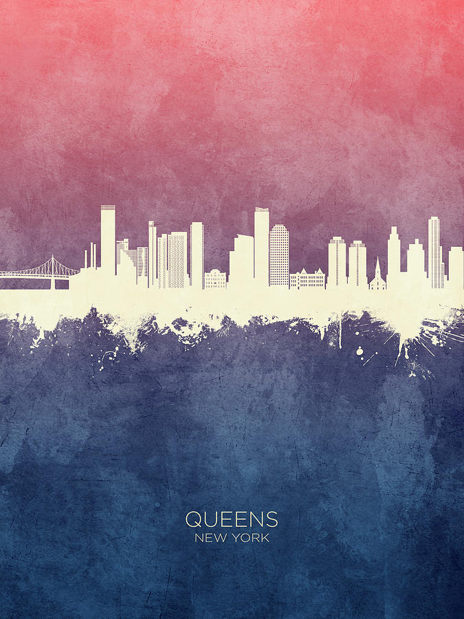 Queens New York Skyline #93 Digital Art by Michael Tompsett