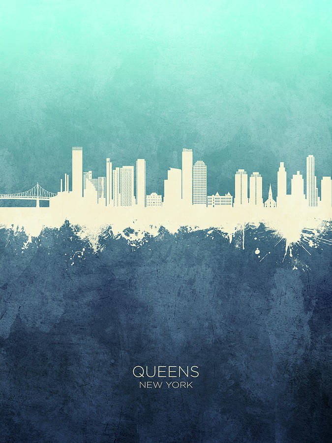 Queens New York Skyline #94 Digital Art by Michael Tompsett