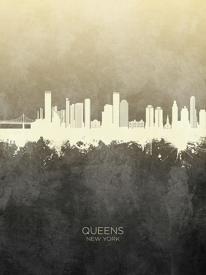 Queens New York Skyline #95 Digital Art by Michael Tompsett