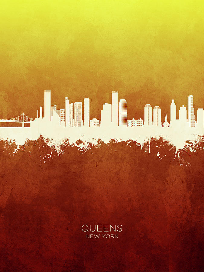Queens New York Skyline #96 Digital Art by Michael Tompsett