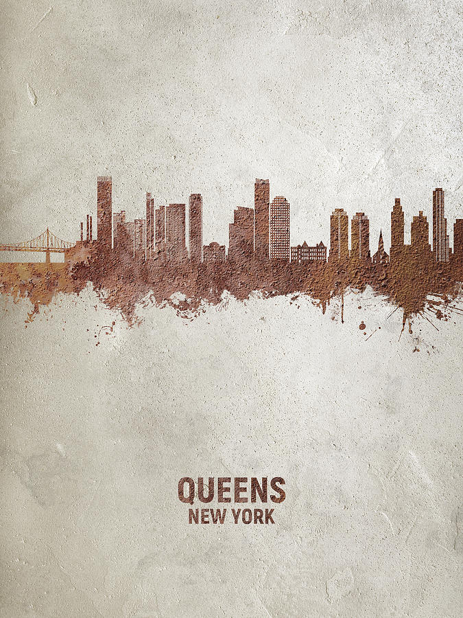 Queens New York Skyline #97 Digital Art by Michael Tompsett
