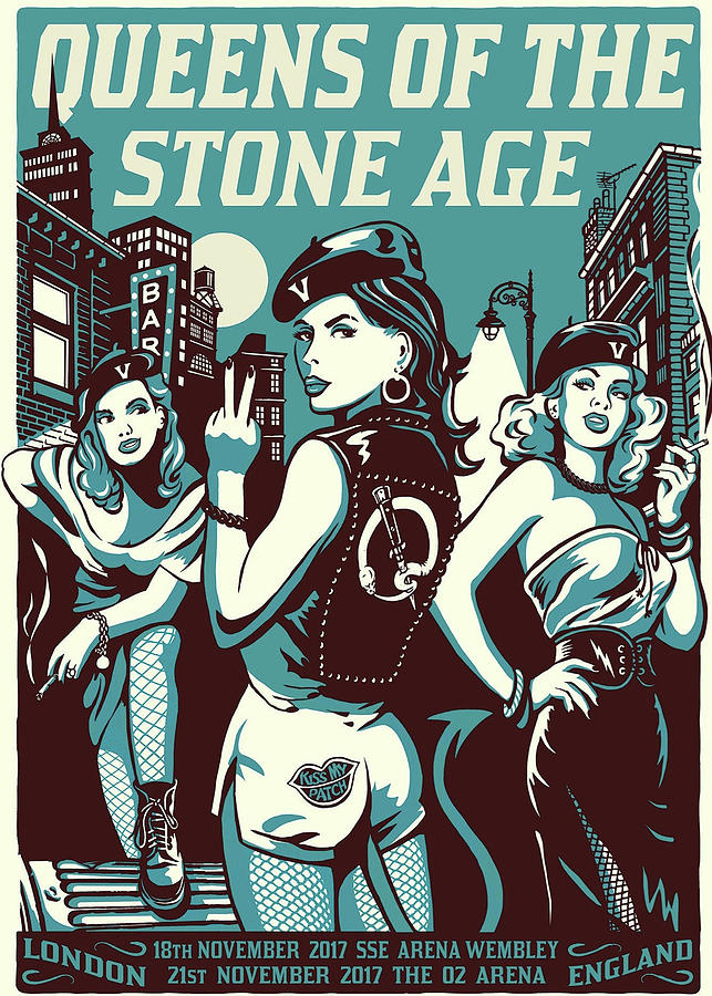 Queens of the stone age Fan Art Digital Art by Olive Dinges - Fine Art