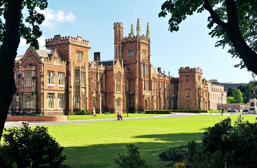 Queens University. Belfast, Northern Ireland. Gothic Facade Of The Lanyon Building Photograph