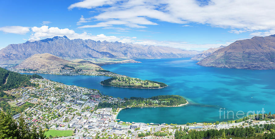 Queenstown and Lake Wakatipu, New Zealand Photograph by Neale And Judith Clark