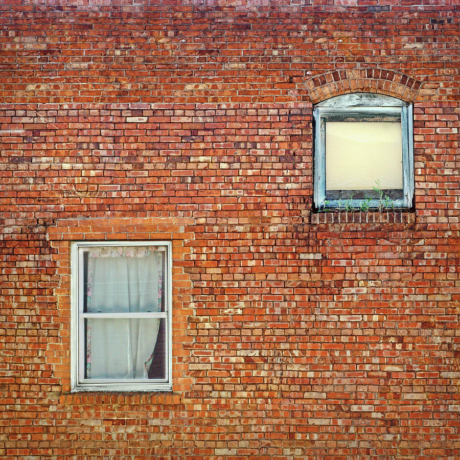 Questions - Windows in a Brick Wall Photograph by Nikolyn McDonald