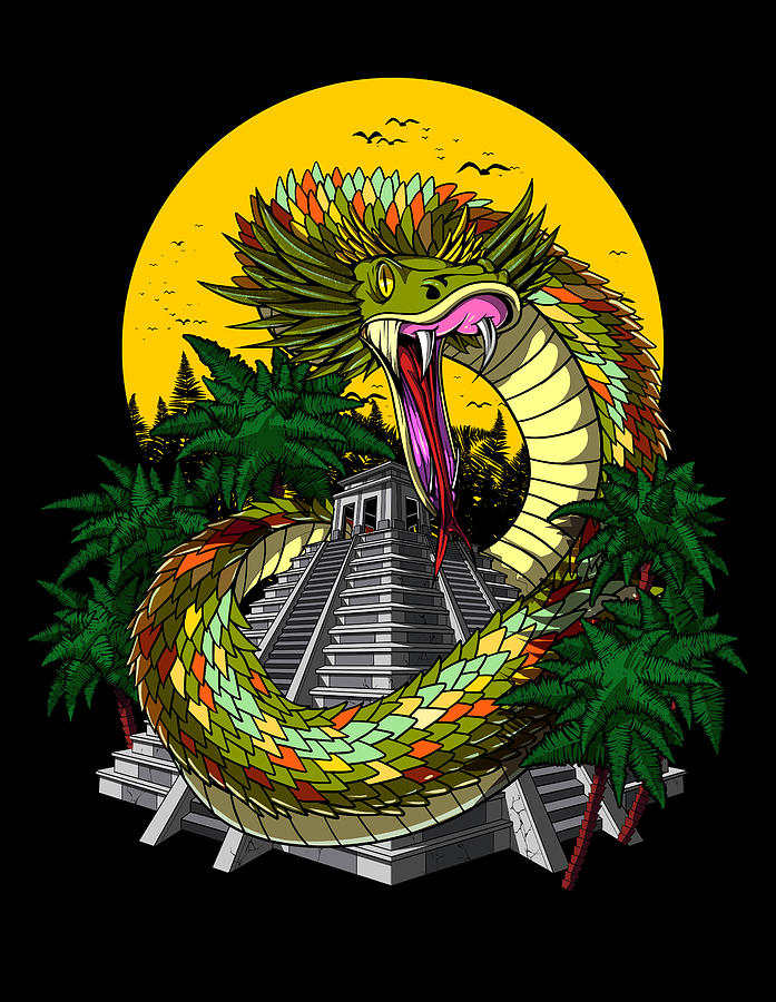 Quetzalcoatl Aztec Snake God Digital Art by Nikolay Todorov