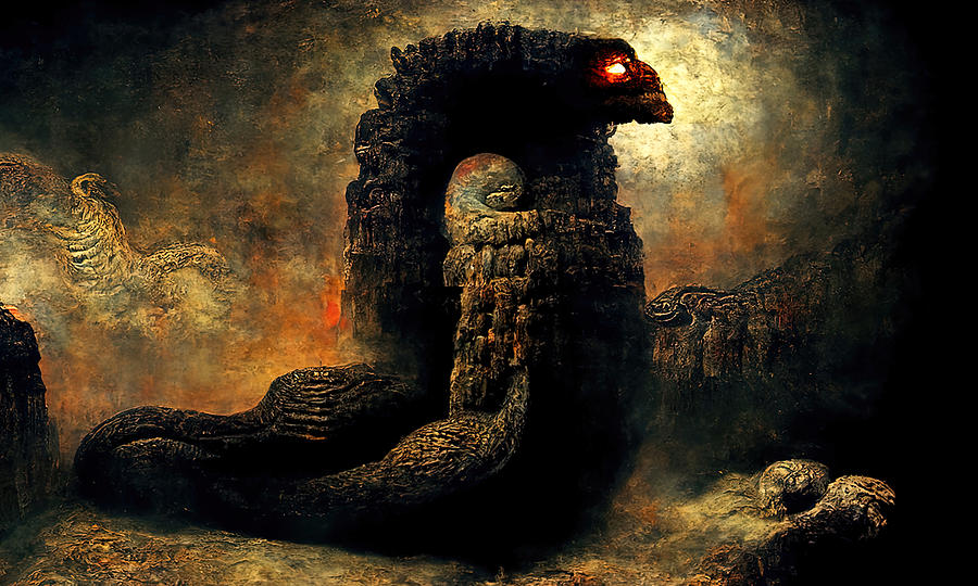 Quetzalcoatl, The Serpent God, 02 Painting by AM FineArtPrints