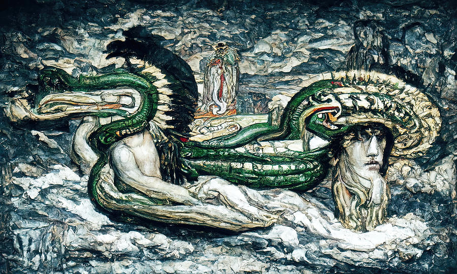 Quetzalcoatl, The Serpent God, 09 Painting by AM FineArtPrints