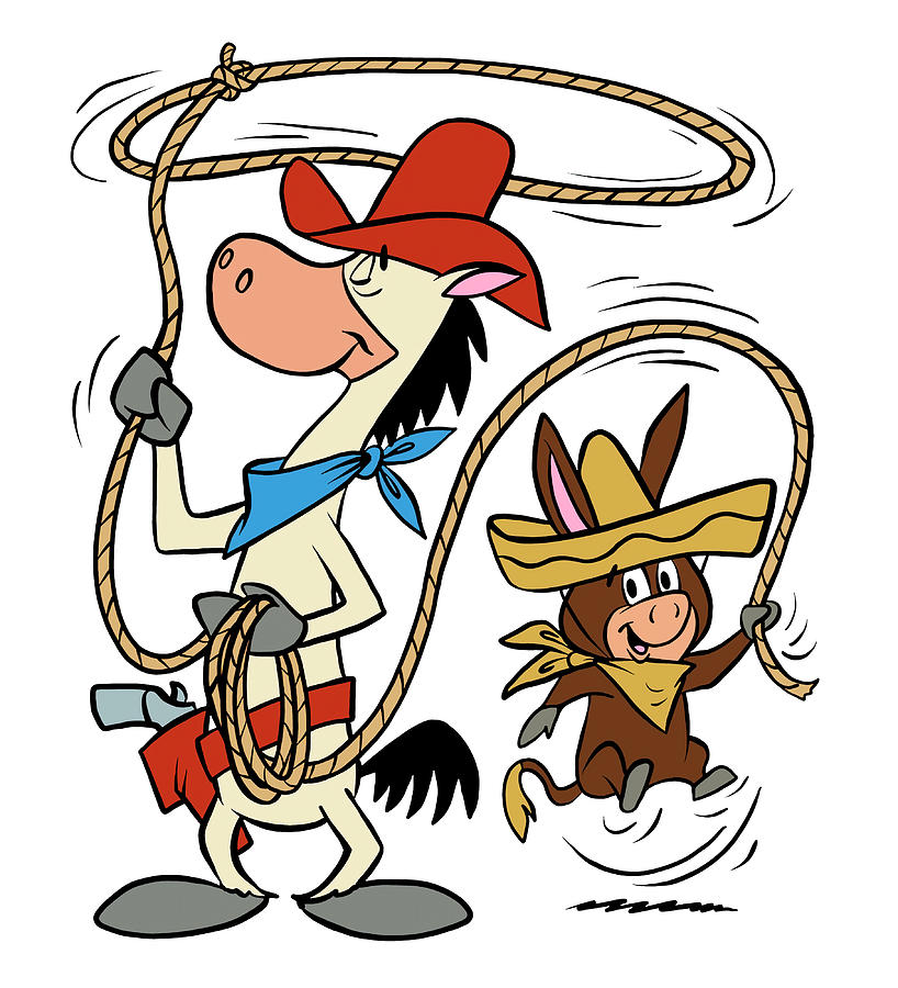 Quick Draw McGraw amp Baba Looey Ropinx27 Painting by Joel