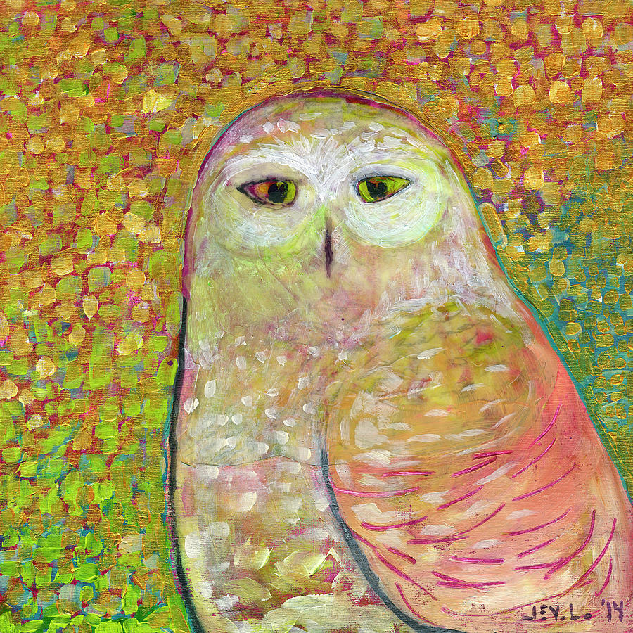 Owl Painting - Quiet Compassion by Jennifer Lommers