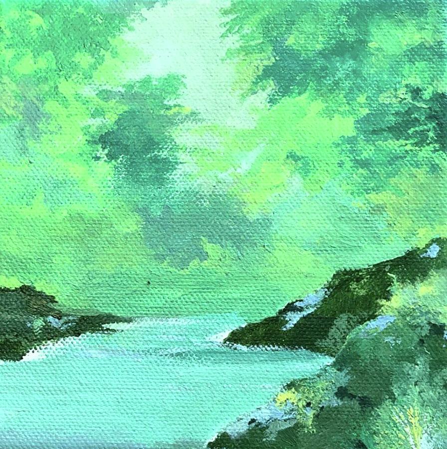 The Green Quiet Forest Painting by Shreya Sen