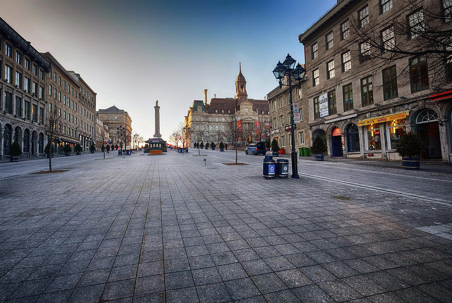 Quiet in Old Montreal, Canada Photograph by L. Toshio Kishiyama