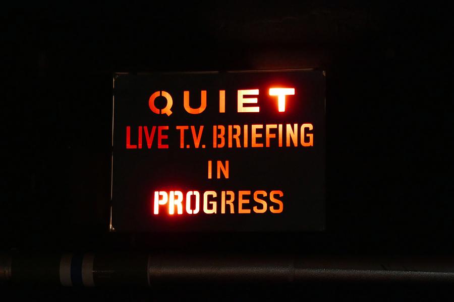 Quiet Live TV Briefing In Progress Photograph by Ian Hutson