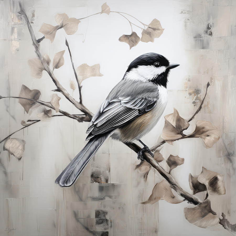 Chickadee Painting - Quiet Majesty by Lourry Legarde