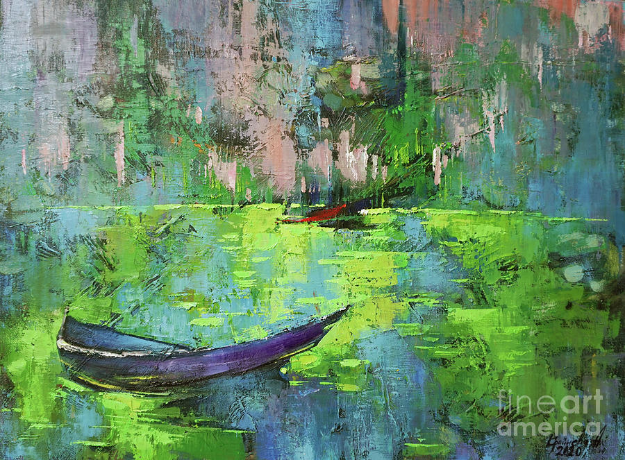 Quiet river Painting by Anastasija Kraineva