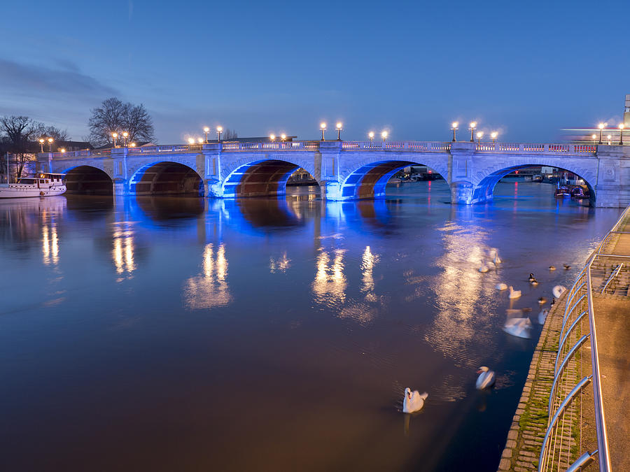 Quiet scene by riverside at Kingston upon Thames Photograph by Charles Bowman