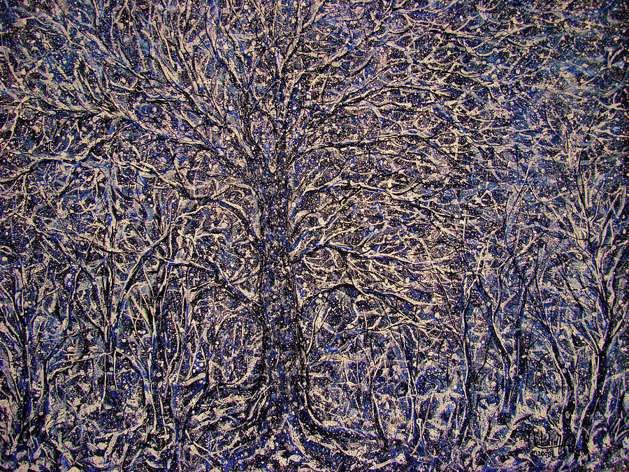 Quiet Snowfall. Painting by Natalie Holland