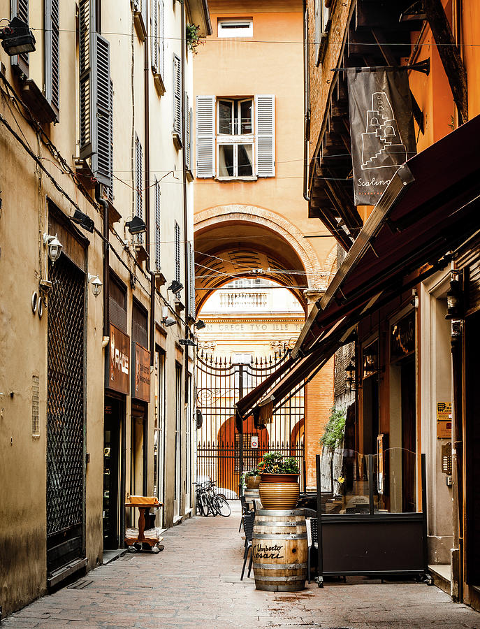 Quiet street in Bologna Photograph by Alexey Stiop