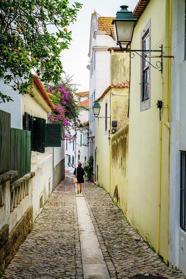 Architecture Photograph - Quiet street in Cascais by Alexey Stiop
