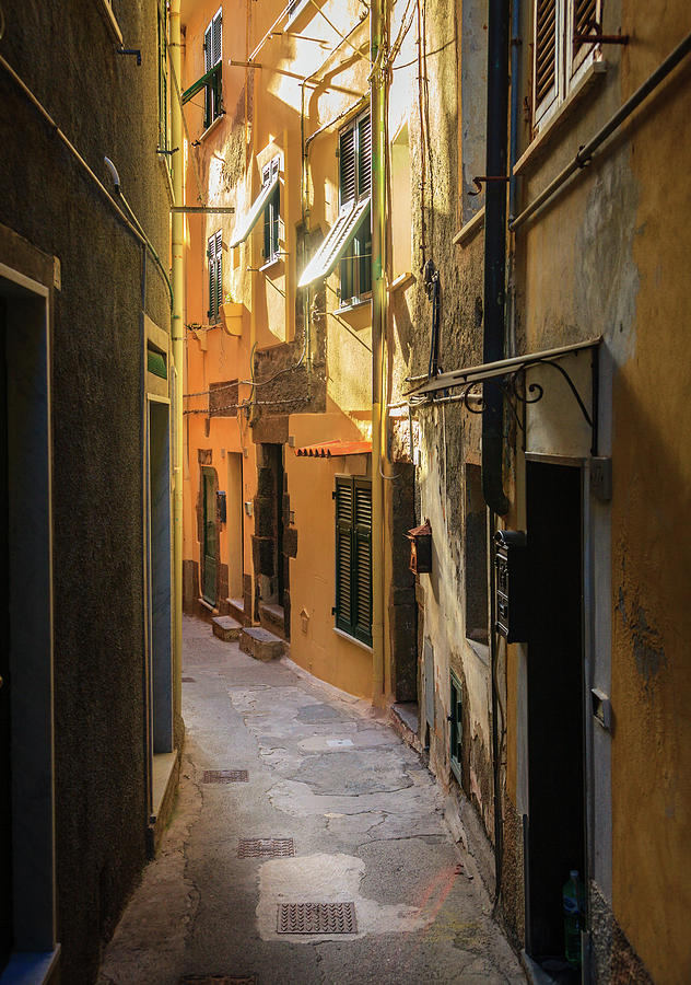 Quiet street in Vernazza Photograph by Alexey Stiop