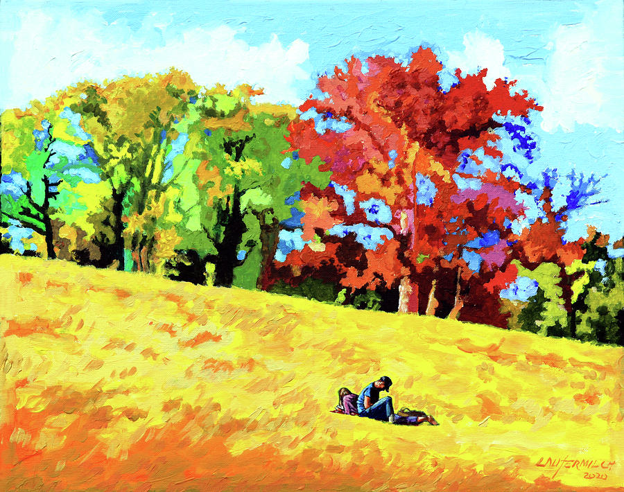 St. Louis Painting - Quiet Time on Art Hill by John Lautermilch St. Louis Painting - Quiet Time on Art Hill by John Lautermilch